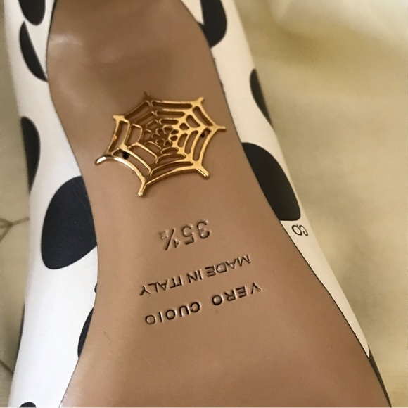 NIB! Rare! Charlotte Olympia Dolly Polka Dot Pump Heels 35.5 US 5.5 Black White - Picture 3 of 14
